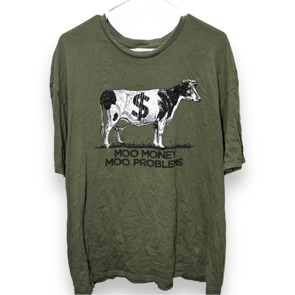 Y2K “Moo Money Moo Problems” Graphic T Shirt